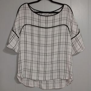 Calvin Klein Plaid Blouse